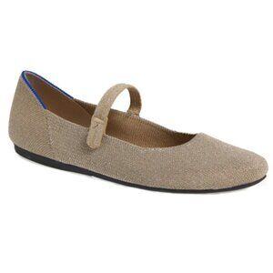 Rothy's The Square Mary Jane Beige Gardenia Shimmer Flats 7.5